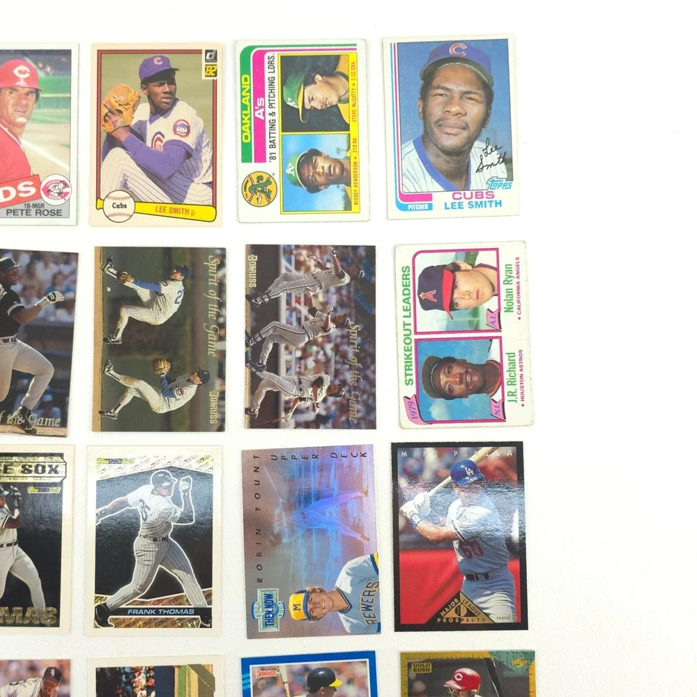 25 Card Baseball Star Lot Several Year Span All Pictured Yount Rose Thomas Ryan